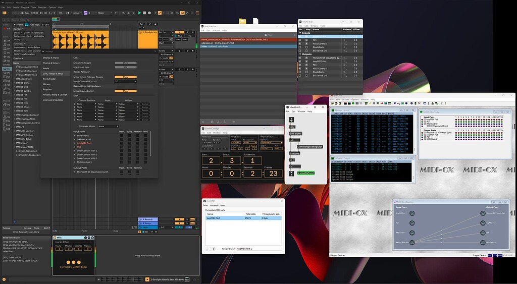 LiveMTC not sending Midi out. - Sync tools - Showsync Forum