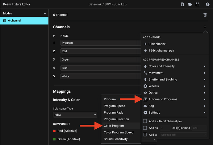 5 - Channel 6 - Color Program